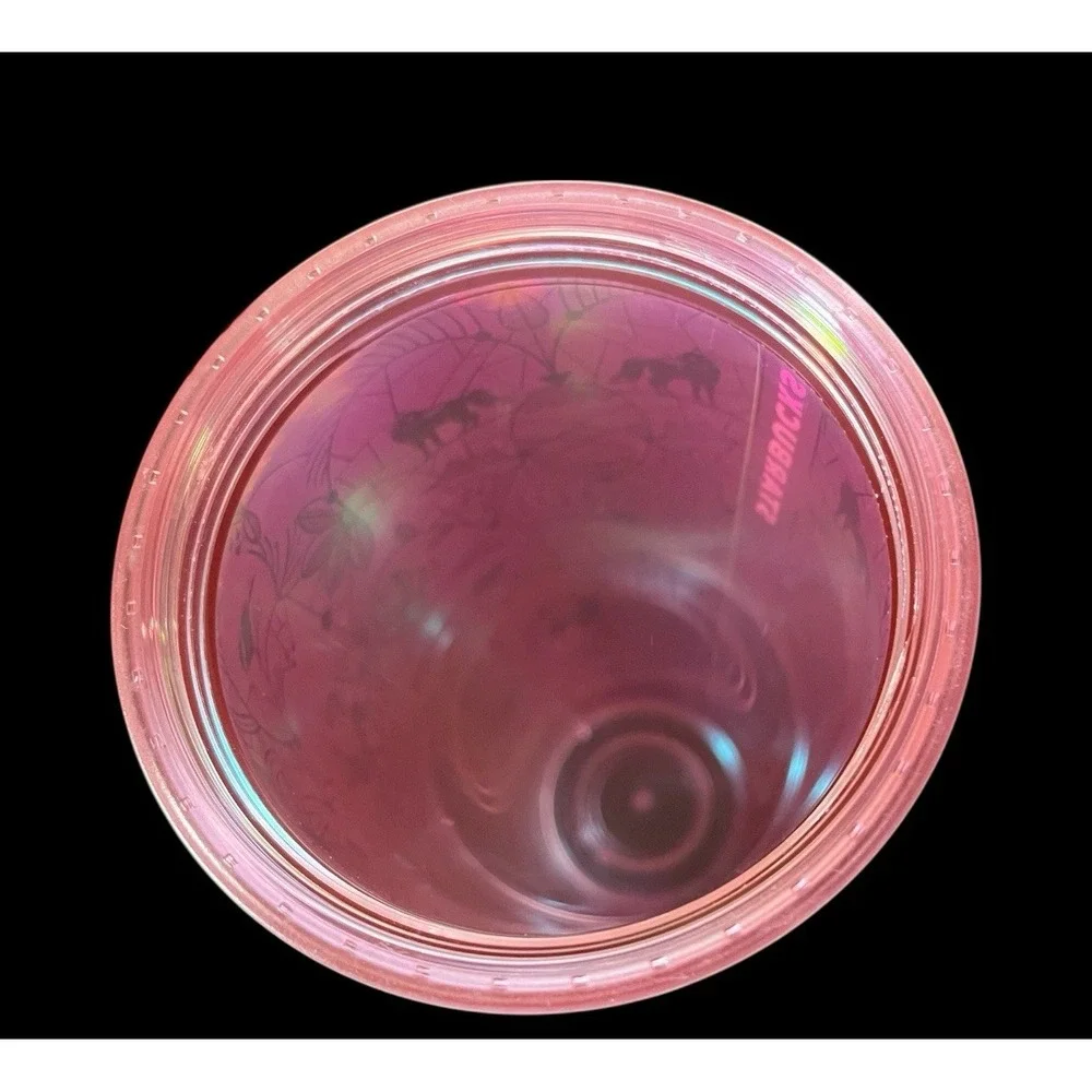 Starbucks 2022 Holiday Woodland‎ Light Pink Tumbler 24 oz Deer Iridescent Lace